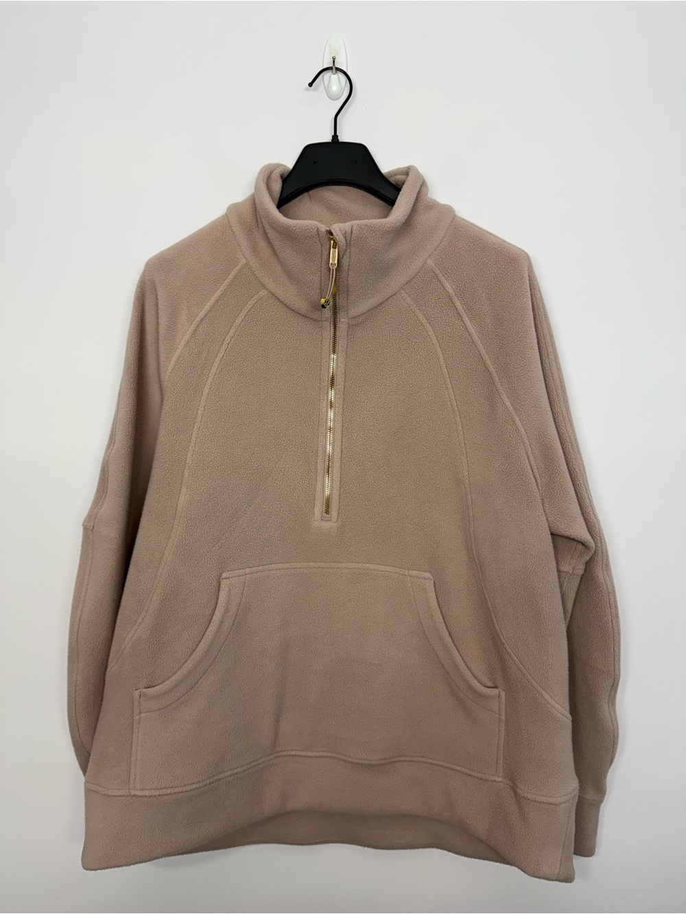 Lululemon Scuba Tumbled Fleece Funnel-Neck Half Zip Adaptive Pink Sz XL/XXL